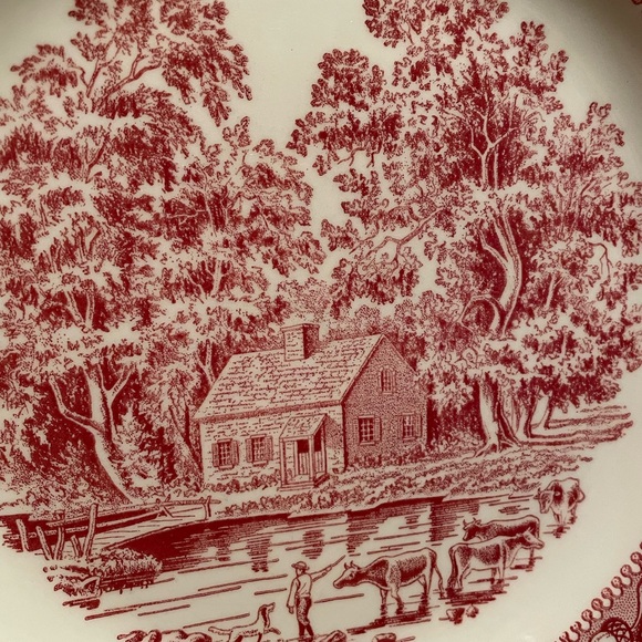 Circa 1965 Ted Transferware Plate - Picture 4 of 5